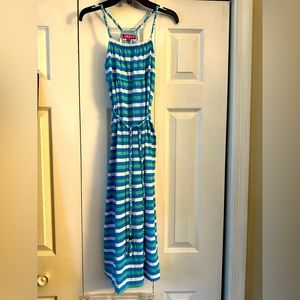 Girls striped maxi dress L 14-16